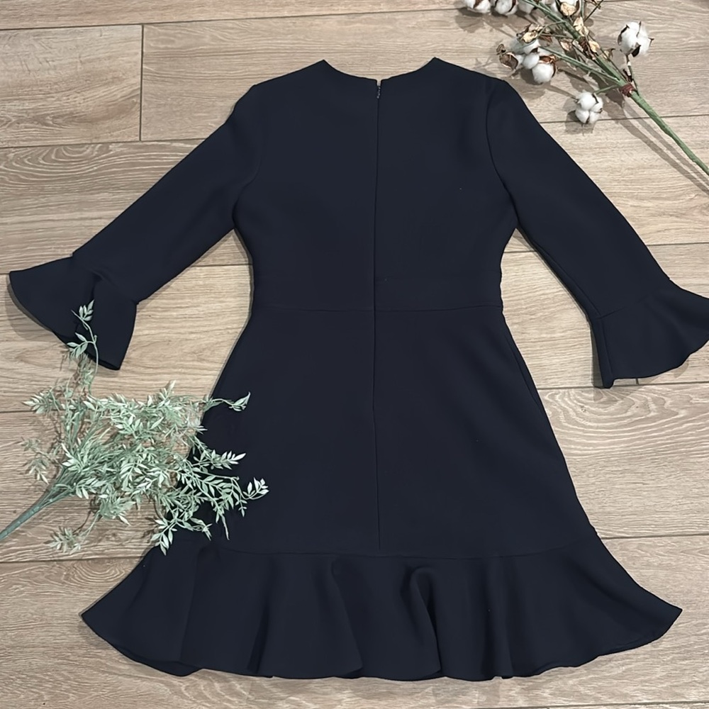 Navy Ruffle Dress - Picture 5 of 5